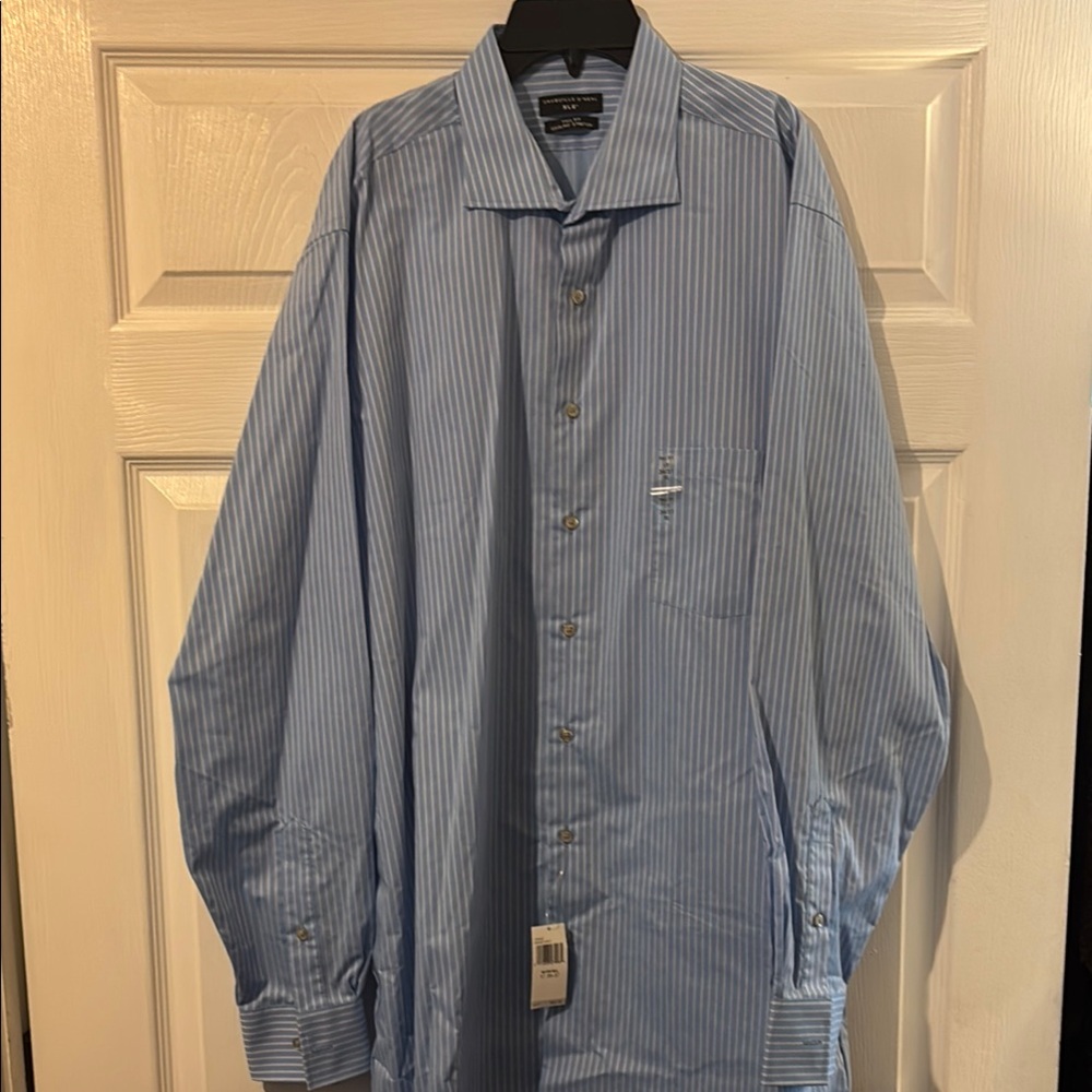 Classic Blue Striped Dress Shirt